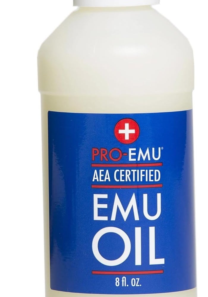 Pro Emu Oil - 8 oz All Natural Emu Oil, AEA Certified, Made in USA for Face, Skin, Hair, and Nails